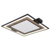 Illuminazione Globo Lighting GABALDO Plafoniera LED Aspetto del legno, Nero, Bianco, 1-Luce