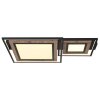 Illuminazione Globo Lighting GABALDO Plafoniera LED Aspetto del legno, Nero, Bianco, 1-Luce