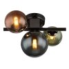 Illuminazione Globo Lighting Riha Plafoniera Grigio, 3-Luci