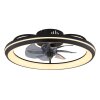 Illuminazione Globo Lighting Celeste Lampada con ventilatore LED Nero, 1-Luce, Telecomando