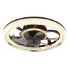 Illuminazione Globo Lighting Cirilla Lampada con ventilatore LED Nero, 1-Luce, Telecomando