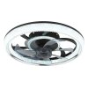 Illuminazione Globo Lighting Cirilla Lampada con ventilatore LED Nero, 1-Luce, Telecomando