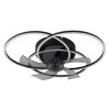 Illuminazione Globo Lighting Alia Lampada con ventilatore LED Nero, 1-Luce, Telecomando