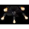 Illuminazione Globo Lighting Alisha Lampada con ventilatore Nero, 5-Luci, Telecomando