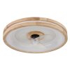 Illuminazione Globo Lighting Gatian Lampada con ventilatore LED Marrone scuro, Bianco, 1-Luce, Telecomando