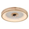 Illuminazione Globo Lighting Gatian Lampada con ventilatore LED Marrone scuro, Bianco, 1-Luce, Telecomando