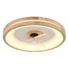 Illuminazione Globo Lighting Gatian Lampada con ventilatore LED Marrone scuro, Bianco, 1-Luce, Telecomando