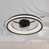 Illuminazione Globo Lighting Gatian Lampada con ventilatore LED Nero, 1-Luce, Telecomando