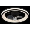 Illuminazione Globo Lighting Gatian Lampada con ventilatore LED Nero, 1-Luce, Telecomando