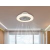 Illuminazione Globo Lighting Corusso Lampada con ventilatore LED Cromo, 1-Luce, Telecomando