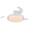 Illuminazione Globo Lighting Beliz Lampada con ventilatore LED Bianco, 1-Luce, Telecomando