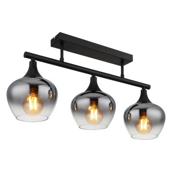 Illuminazione Globo Lighting Maxy Plafoniera Nero, 3-Luci