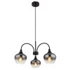 Illuminazione Globo Lighting Maxy Lampadario a sospensione Nero, 3-Luci