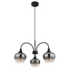 Illuminazione Globo Lighting Maxy Lampadario a sospensione Nero, 3-Luci