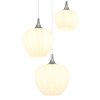 Illuminazione Globo Lighting Maxy Lampadario a sospensione Cromo, Bianco, 3-Luci