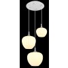 Illuminazione Globo Lighting Maxy Lampadario a sospensione Cromo, Bianco, 3-Luci