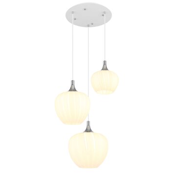 Illuminazione Globo Lighting Maxy Lampadario a sospensione Cromo, Bianco, 3-Luci