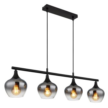 Illuminazione Globo Lighting Maxy Lampadario a sospensione Nero, 4-Luci