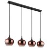 Illuminazione Globo Lighting Maxy Lampadario a sospensione Cromo, Nero, 4-Luci