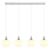 Illuminazione Globo Lighting Maxy Lampadario a sospensione Cromo, Bianco, 4-Luci