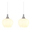 Illuminazione Globo Lighting Maxy Lampadario a sospensione Cromo, Bianco, 4-Luci