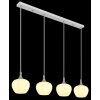 Illuminazione Globo Lighting Maxy Lampadario a sospensione Cromo, Bianco, 4-Luci