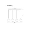 Illuminazione Globo Lighting Maxy Lampadario a sospensione Cromo, Bianco, 4-Luci