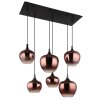 Illuminazione Globo Lighting Maxy Lampadario a sospensione Cromo, Nero, 6-Luci