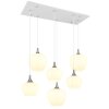 Illuminazione Globo Lighting Maxy Lampadario a sospensione Cromo, Bianco, 6-Luci