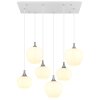 Illuminazione Globo Lighting Maxy Lampadario a sospensione Cromo, Bianco, 6-Luci