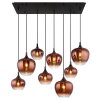 Illuminazione Globo Lighting Maxy Lampadario a sospensione Cromo, Nero, 8-Luci