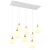 Illuminazione Globo Lighting Maxy Lampadario a sospensione Cromo, Bianco, 8-Luci