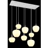 Illuminazione Globo Lighting Maxy Lampadario a sospensione Cromo, Bianco, 8-Luci