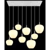 Illuminazione Globo Lighting Maxy Lampadario a sospensione Cromo, Bianco, 8-Luci