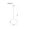 Illuminazione Globo Lighting Maxy Lampadario a sospensione Cromo, Bianco, 1-Luce