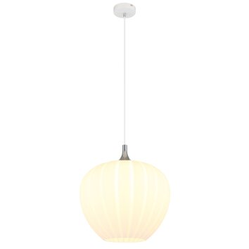 Illuminazione Globo Lighting Maxy Lampadario a sospensione Cromo, Bianco, 1-Luce