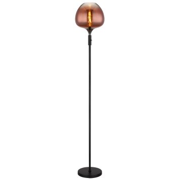 Illuminazione Globo Lighting Maxy Lampada da terra Cromo, Nero, 1-Luce