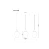 Illuminazione Globo Lighting Lavus Lampadario a sospensione Cromo, Nero, 3-Luci