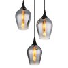 Illuminazione Globo Lighting Lavus Lampadario a sospensione Nero, 3-Luci