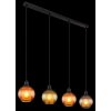 Illuminazione Globo Lighting Zumba Lampadario a sospensione Nero, 4-Luci