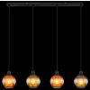 Illuminazione Globo Lighting Zumba Lampadario a sospensione Nero, 4-Luci