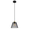 Illuminazione Globo Lighting Baku Lampadario a sospensione Nero, 1-Luce