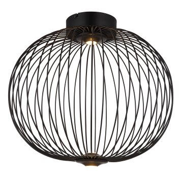 Illuminazione Globo Lighting Galway Plafoniera LED Nero, 1-Luce