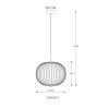 Illuminazione Globo Lighting Galway Lampadario a sospensione LED Nichel opaco, 1-Luce