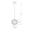 Illuminazione Globo Lighting Galway Lampadario a sospensione LED Nichel opaco, 1-Luce