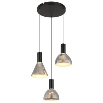 Illuminazione Globo Lighting Labora Lampadario a sospensione LED Nero, 1-Luce