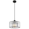 Illuminazione Globo Lighting Jordana Lampadario a sospensione Nero, 1-Luce