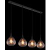 Illuminazione Globo Lighting Olsen Lampadario a sospensione Nero, 4-Luci