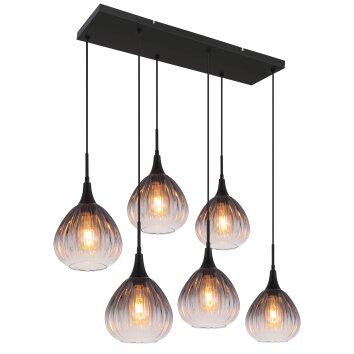 Illuminazione Globo Lighting Olsen Lampadario a sospensione Nero, 6-Luci