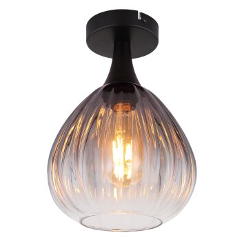 Illuminazione Globo Lighting Olsen Plafoniera Nero, 1-Luce